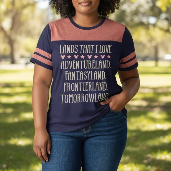 Disney Tops - Disney Women's Shirt LANDS THAT I LOVE Disneyland LARGE